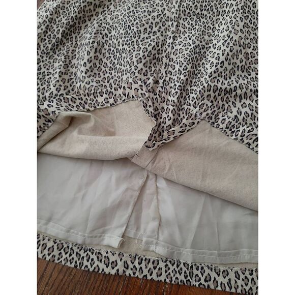 Sz 8 Vintage Platinum Dorothy Schoelen Cheetah Leopard Animal Print Mini Skirt - Picture 5 of 8